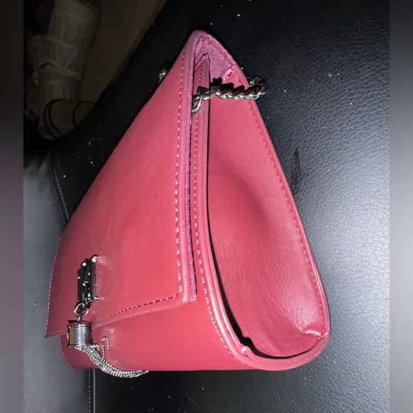 Badgley Mischka Metal Fringe Tassel Bag Purse Silver Chain Crossbody NWT - Picture 12 of 13